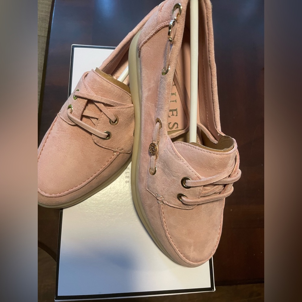 NWT Guess Pink Suede Loafers